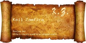 Keil Zamfira névjegykártya